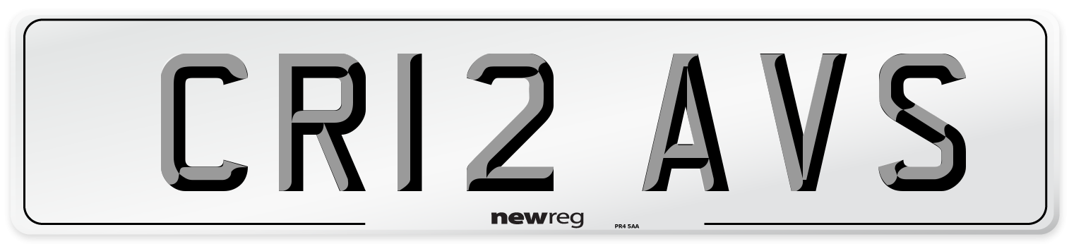CR12 AVS Number Plate from New Reg